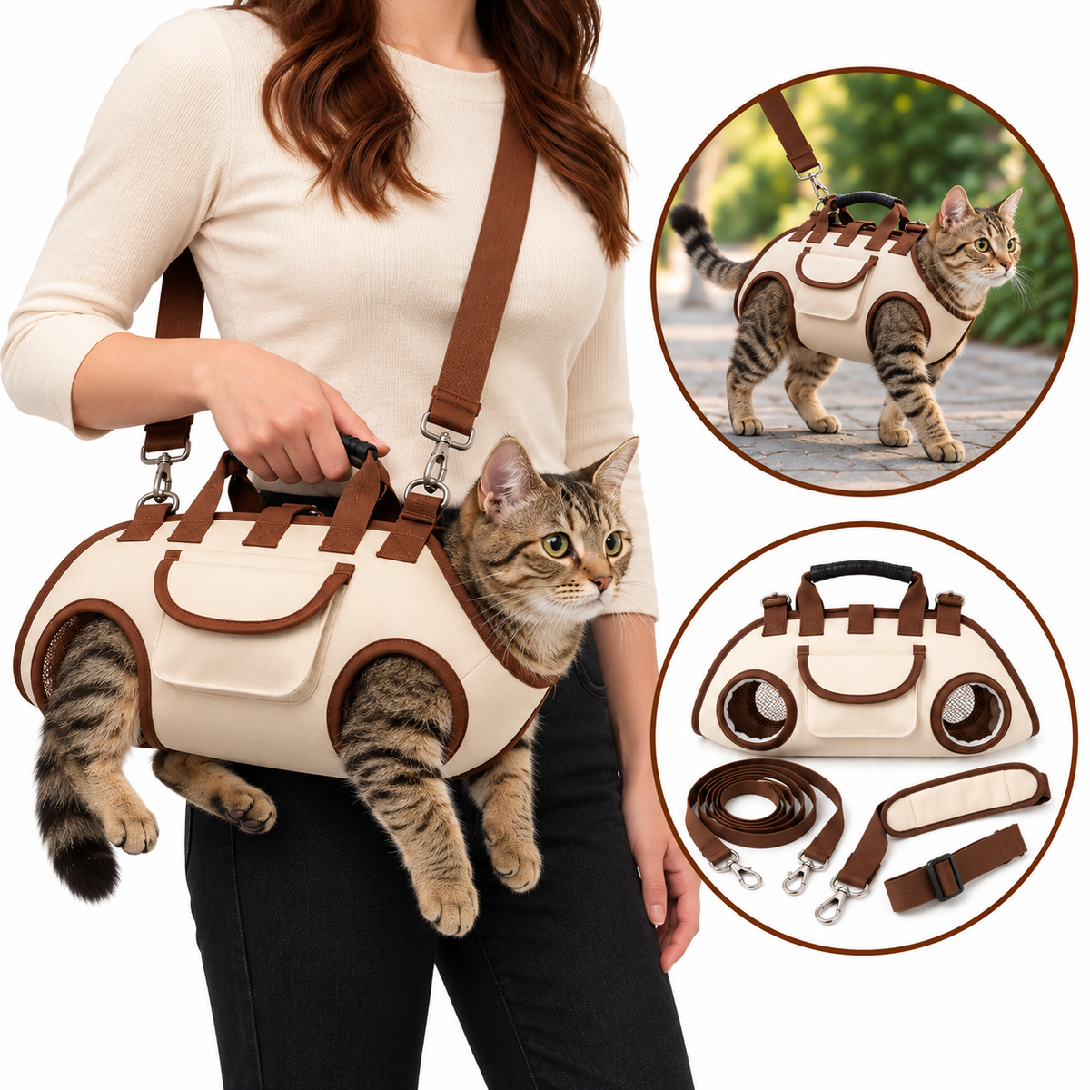 Leepwa Multifunctional Cat Backpack with Strap